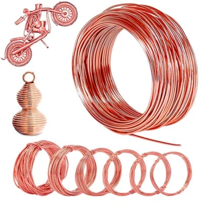 Filo di rame 0,2 mm-5 mm vuoto senza vernice non rivestito filo per bricolage cavo di rame morbido - Immagine 1 di 4