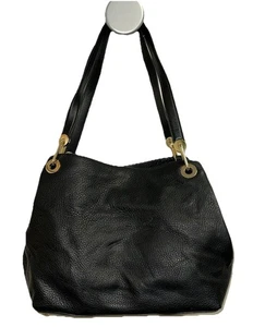 RAVEN Shoulder Handbag ~ Michael Kors~ Black Pebbled Leather~Clean ~ Preowned - Picture 1 of 8