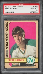 Hockey O-Pee-Chee 1972 Fred Harvey #246 PSA 8  - Imagen 1 de 2
