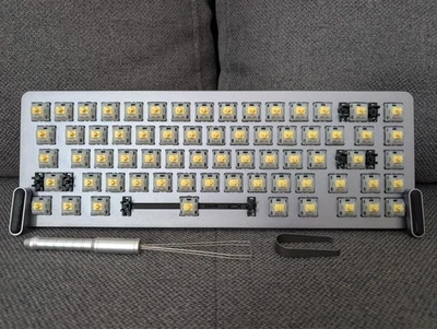 Drop ALT v1 Mechanical Keyboard – Silver/Space Gray (Used, Modded) – No Keycaps - Image 1 of 4