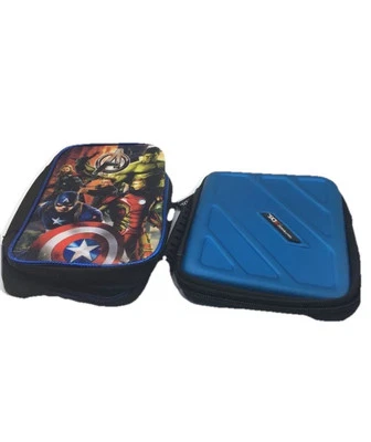 Pair of Nintendo 3DS Carrying Carry Soft Shell Blue and Marvel - Image 1 of 4