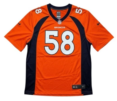 Camiseta deportiva de fútbol americano para hombre Nike On Field Von Miller Denver Broncos #58 naranja de la NFL XL Foto 1 de 2
