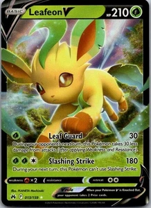 Pokémon Leafeon V SWSH 013/159 Crown Zenith & Rayquaza V 100/159 (COMBO) - Bild 1 von 5
