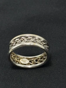 10kt White Gold Ring Designer Signed & Stamped 10k Peru - 2.04g - Size 6.5 - Picture 1 of 8