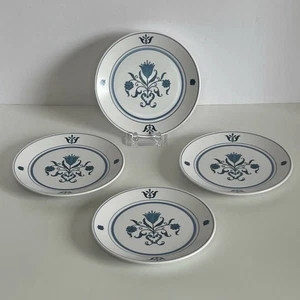 4 Noritake Progression China BLUE HAVEN Japan 6 1/4" Bread Dessert Plates #9004 - Picture 1 of 10