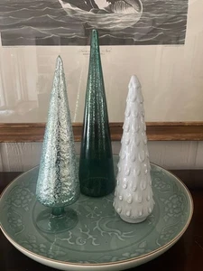 Holiday Decor Christmas Tree Set One Size Green White - Picture 1 of 7