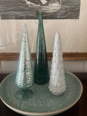Holiday Decor Christmas Tree Set One Size Green White - Image 1 of 4
