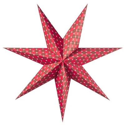 Ikea STRALA Star Light Pendant Table Lamp Shade, Red Green  28" New 806.065.90 - Image 1 of 4