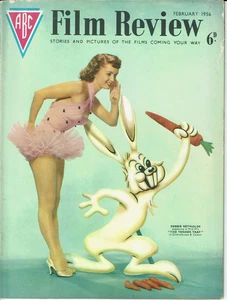 Film Review Magazine February 1956 Debbie Reynolds Diana Dors James Dean - Imagen 1 de 5