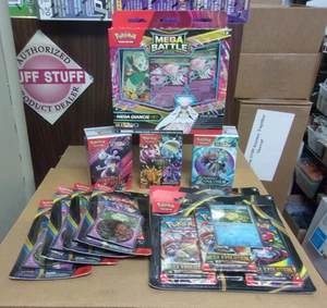 PAQUETE POKEMON PALDEAN+VIAJE Y CONSTRUCCIÓN DESTINADA+DIANCIA+(4) LLAMAS+(2) MEGA - Imagen 1 de 1