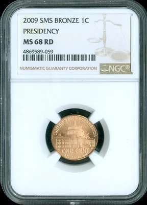 2009 LINCOLN PRESIDENCY CENT NGC MS68 RD SMS SPOTLESS . - Image 1 of 2
