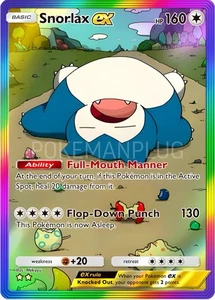 Snorlax Pokemon Pocket Non Holo Card VMAX EX GX ACG V Star custom - Picture 1 of 4