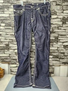 Pantalones de mezclilla TRUE RELIGION Y2K PANA relajados ajustados con solapa para hombre 34x32” - Imagen 1 de 7