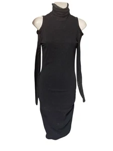 fuzzi Damen Mesh Open Shoulder Kleid Schwarz 47842 - Bild 1 von 5