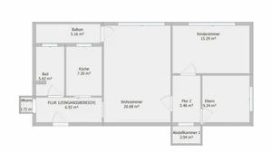 Exklusive,kernsanierte 3-Zimmer-Wohnung mit Balkon u.Einbau ohne Maklerkosten - Bild 1 von 10