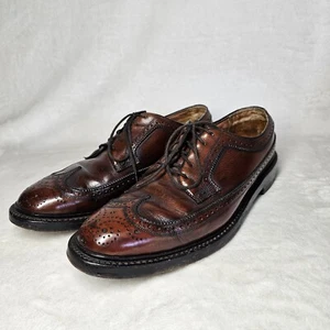 Florsheim Imperial Dress Shoes Mens 8D Brown Leather 93602 Longwing Vintage USA - Picture 1 of 13