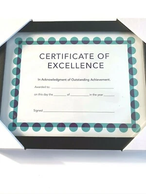 Marco resistente marco de oficina de negocios negro foto o certificado vidrio 8,5 x 11  Foto 1 de 4