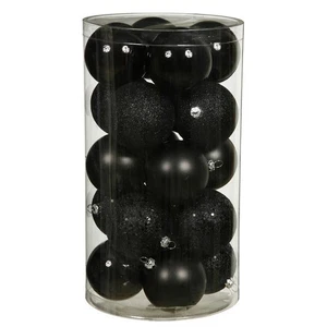 Vickerman N595417A Jet Black 4 Finish Assorted Ball Ornament  1.6 in. - 96 pe... - Picture 1 of 1