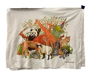 Creative Circle 1978 Fabric Panel Pattern 1703 Animal Kingdom RARE - Picture 1 of 1