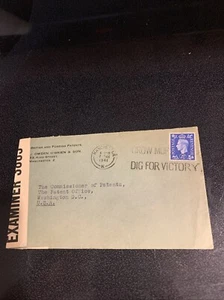 1941 Dig For Victory GB CENSORED MAIL To Washington DC - Picture 1 of 5