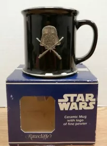 Rawcliff Ceramic Mug With Fine Pewter Darth Vader With Sabres Crossed 112919DBT - Picture 1 of 4