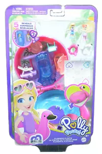 Mattel FRY38 Polly Pocket Mundo Flamenco Anillo De Natación Caja Nueva OVP - Imagen 1 de 2