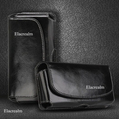 Horizontal Leather Pouch Belt Clip Holster Case For iPhone 8 7 & SAMSUNG S9/S8+ - Image 1 of 4