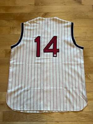 Pete Rose signed Mitchell & Ness Reds jersey PSA/DNA witnessed COA #4256  inscr - Image 1 of 4