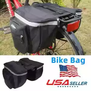 2pc 25L Cycling Rear Rack Seat Trunk Saddle Bicycle Tail Storage Pouch Bike Bag - Picture 1 of 17