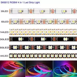 SK6812 RGBW RGBW LED Streifen Licht DC5V 4 in 1 ähnlich WS2812B 30 60 144LEDs RGBWW - Bild 1 von 15