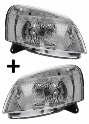 2x PHARE AVANT GAUCHE + DROIT ÉLECTRIQUE H4 CHROME BERLINGO PARTNER 02-08 NEUF - Photo 1/4