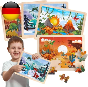 Dinosaurier Puzzle Ab 3 4 5 6 Jahre, Kinderpuzzle Spielzeug Für Jungen Und Mädch - Bild 1 von 7