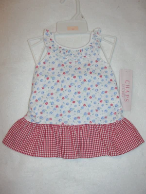 Infant Girls Chaps 2 piece Floral Knit Sundress - Size 6 mo. - New with Tag - Image 1 of 3