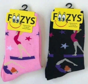 Gymnastics Sport Flexible Stretching Balancing Gym Foozys Socks 2 Pair Women's - Picture 1 of 5