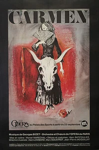 "CARMEN de Georges BIZET (Marcel MARECHAL)" Original-Poster geflochten GOURMELIN - Bild 1 von 1