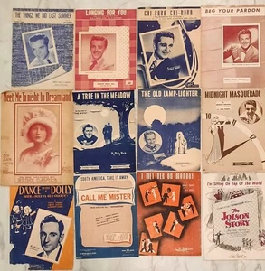 Lote de 12 partituras de colección 1909-1951 agrupación - Imagen 1 de 10