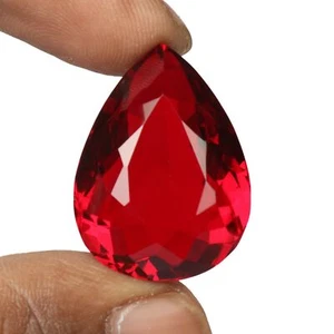 50,02 ct facettierter roter Topas im Birnenschliff loser Edelstein zur Herstellung von Anhänger - Bild 1 von 4