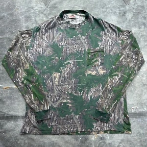 Vintage 90s Mossy Oak Shadow Leaf Longsleeve Pocket Shirt - Bild 1 von 4