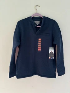 NWT Berkley Jensen Sherpa Bonded Thermal Henley Pullover Sweater 1/4 Button - Picture 1 of 11