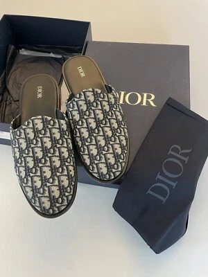CHRISTIAN DIOR INDIOR Mule Slipper - Beige & Black Dior Oblique Jacquard Size 45 - Изображение 1 из 4