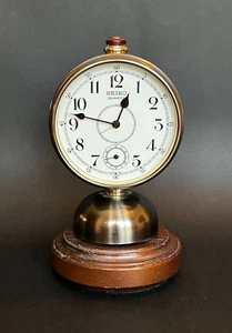 RARO RELOJ DESPERTADOR SEIKO VINTAGE QKG171K ESCRITORIO ¡FUNCIONA! PEDESTAL - Imagen 1 de 6