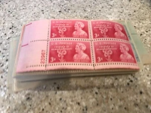 Plate Blocks 3 cent 40 different Vintage (1940's-1950"s) Mint, og, NH - Picture 1 of 1