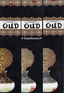 ’OUD’ 3 Packets Goloka Natural Masala Incense Sticks 45g 15g x3 Packets ॐ - Picture 1 of 2
