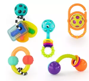 Sassy Toys Shake Rattle & Chew Gift Set - 5pc - Picture 1 of 7