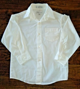 EUC! Boys Van Huesen White Collar Button Front Dress Shirt Church Wedding Size 6 - Picture 1 of 1