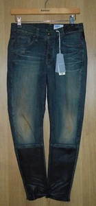 G Star Raw 3301 Jeans Blue Distressed Skinny Fit Stretch Denim - 26W 32L - Picture 1 of 4