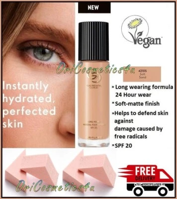 Oriflame Giordani Gold Long Wear Mineral Foundation  Soft Sand + Pink Wedges - Image 1 of 4