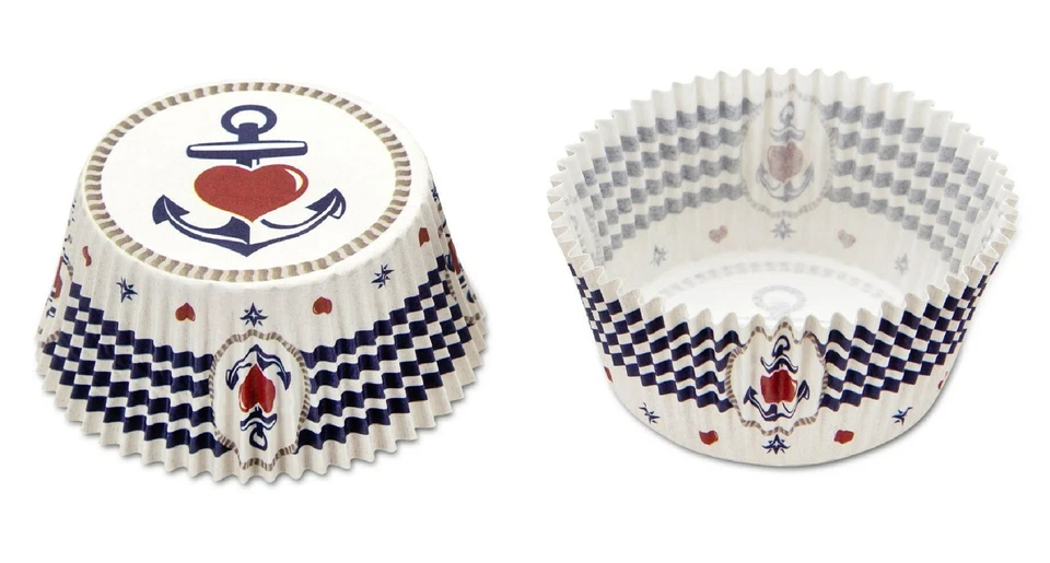 Muffin-Papierbackförmchen "ANKER" maxi - 50 Stück, Backbord Ahoi, Schiff - Bild 1 von 1