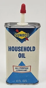 Olio per la casa Sunoco vintage NOS sigillato 4 once Pratico Oliatore Latta Gas Pubblicità - Foto 1 di 7