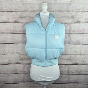 Victoria's Secret PINK Crop Puffer Vest NWT Light Mint Small - Picture 1 of 9